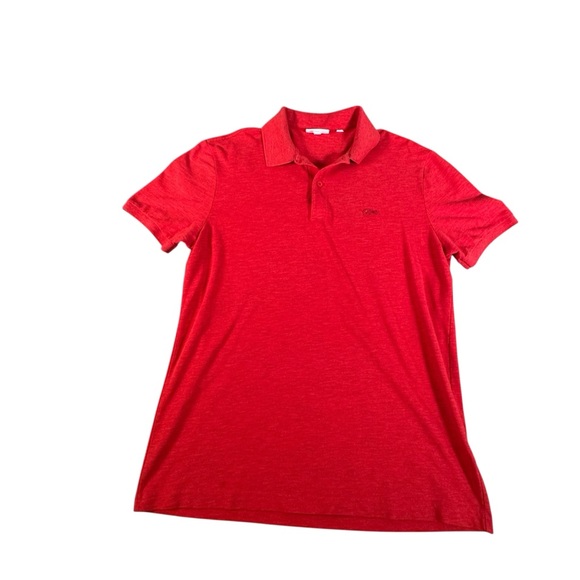 Lacoste Other - Lacoste Red Slim Fit Polo Shirt Men's XL FR 6 Short Sleeve Cotton Blend
